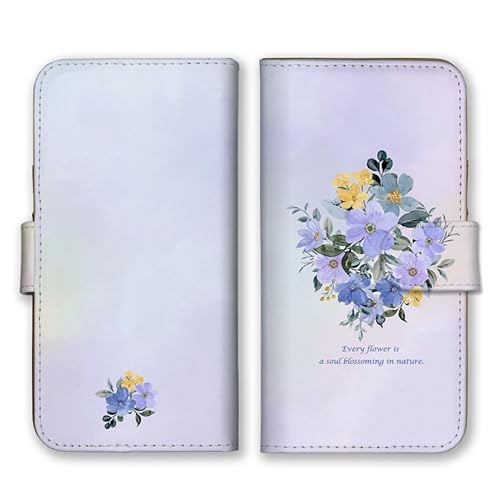スマホケース Google Pixel 7a グーグルピクセル7a ケース カバー 手帳型 手帳型ケース 花柄 花 絵 水彩 おしゃれ パステルカラー 淡色 紫色 水色 青 ペールトーン