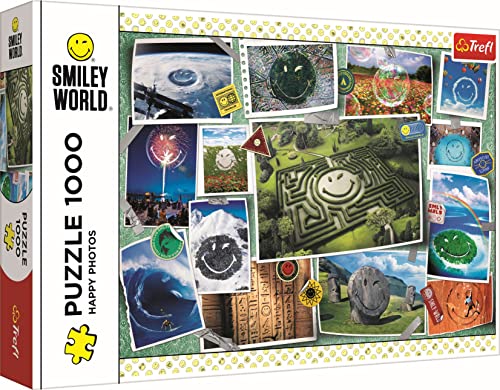 Tréfl - Smiley World, Photos de Bonheur - Puzzle 1000 Pièces - Collage, Sourire, Happy Pictures, Puzzle DIY, Divertissement Créatif, Amusant, Puzzles Classiques pour Adultes et Enfants 12+