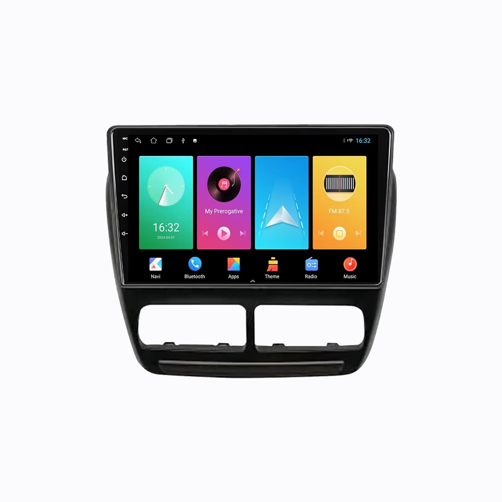 Estéreo de Automóvil para FIAT DOBLO/Opel Combo Tour 2010-2015 HD Pantalla Táctil+Llamadas Manos Libres Bluetooth+WiFi, Navegador GPS/Mandos Volantes, 8 Nuclear 6G+128G