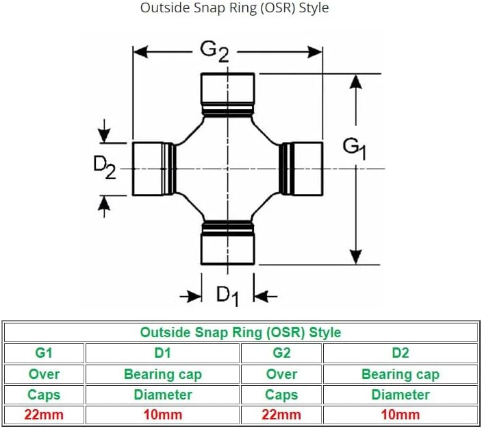 1PC Miniature U-Joints 10x22mm Universal Joints Bearings Engine Parts
