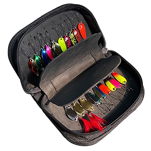  YMOMY 20pcs Sequins Baits Set Metal Spinner Crank Baits Esca Artificiale con Borsa da Pesca