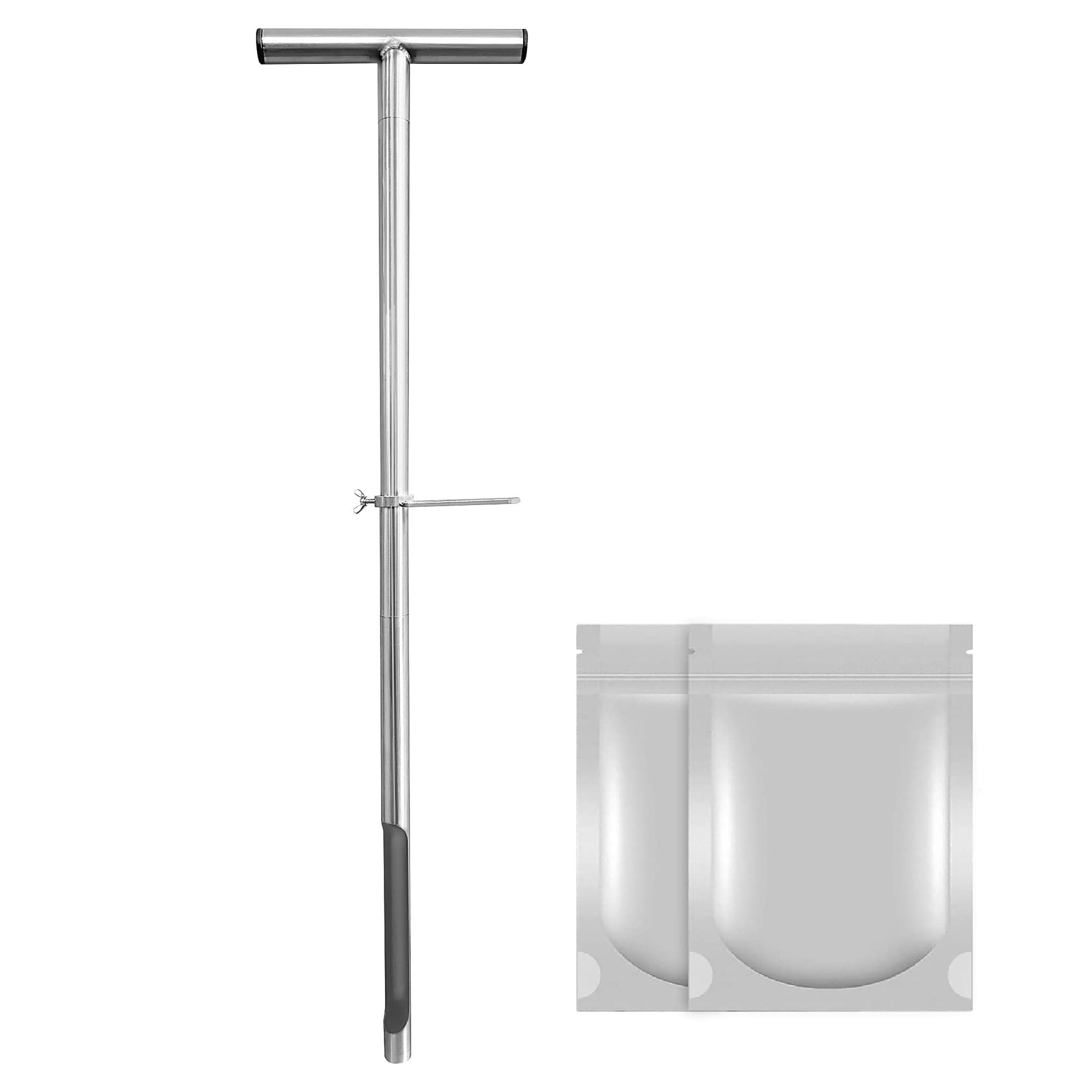 36Inch Soil Probe,Stainless Steel Soil Sample Probe,T-Handle Soil Probe with Foot Pedal,Soil Probe Rod for Lawn Garden Plant Farm Soil Sampling
