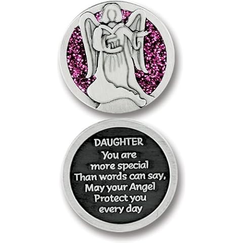 Cathedral Art (Abbey & CA Gift Companion Unique Decorative Coin, 1-1/4-Inch, Metal, Daughter Angel Cover