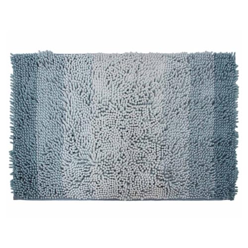 La Mejor Lista de Tapete shaggy los 5 mejores. 48 DIB CARPET & HOME Tapete de Baño Shaggy Antideslizante Azul 40x60 cm Ombre, Alfombra de Baño Suave, Absorbente, Lavable y de Secado Rápido para Piso y Regadera