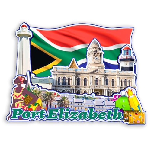 Autucson Decorative Magnet for Port Elizabeth South Africa Unique Wooden Travel Souvenir to Record Beautiful Memories Fridge Magnet Collection 3476