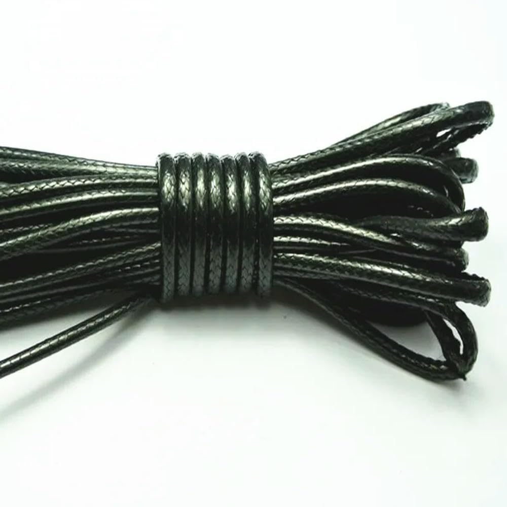 Selección de cordón Grueso de algodón Encerado 2,5-5 mm, Hilo Redondo Encerado para joyería y Accesorios llamativos.