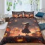 Cereris_80783_a_little_girl_dressed_as_a_witch_in_halloween_cos_473c6717-07b0-4b41-8424-2f8bfaeb5aa1 Housse De Couette 3D Parure De Lit Pour Enfant Garçon Fille,3 Pièces Housses De Couette Avec Fermet