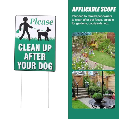 Señales de advertencia para perros que evitan descuidos en su césped y jardín exterior 4