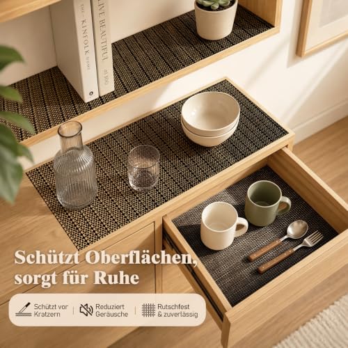 LUSEE Antirutschmatte für Teppich, PVC Teppichunterlage, 220x320cm, Schwarz – Ansicht 6