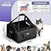 FELLNASE Hundebox Auto Katzen Transporttasche - Das Wohlfühl Hotel für Hund u. Katze - Flugzeug zugelassene Hunde Transportbox Tasche + Staufach 40 x 34 x 25 cm I faltbar Transport Tragetasche