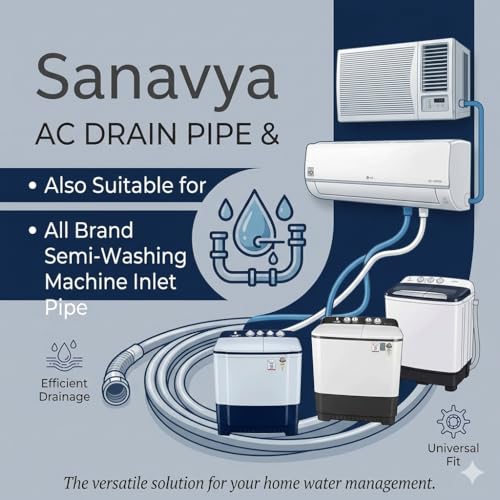 Image of 3 Meter Multipurpose Hose Pipe | Drain Pipe | Extension Pipe for AC Outlet Drain Water - Semi Washing Machine Pipe Pack of 1 (White)