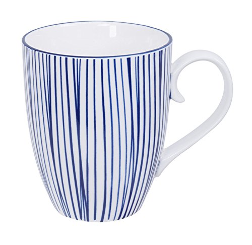 TOKYO design studioNippon Mug Blue Lines 8.5 x 10.2 cm 380 ml