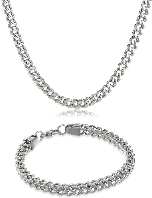 silver chain for men combo necklace for men platinum chains for men neck chain for men chain for boys mens chain Stainless steel stylish long chains Locket Pendant golden chain fashion 479-image-31
