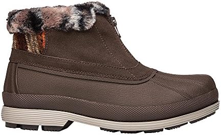 Propet Women's Lumi Ankle Zip Snow Boot, Brown, 9.5 W US | Image 3
