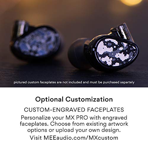Image of MEE audio Professional MX4 PRO Quad-Driver Hybrid Musicians In Ear Monitor Headphones with High-Resolution Reference Sound; Noise Isolating Earbuds Earphones with Detachable Cables, Black
