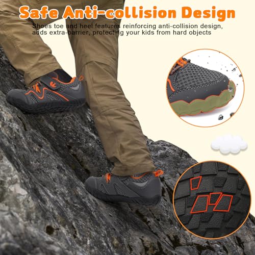 FEETCITY Kids Barefoot Shoes Boys Girls Sneakers Toddler Walking Shoes Kids Hiking Shoe Lightweight Outdoor Tennis Shoe2