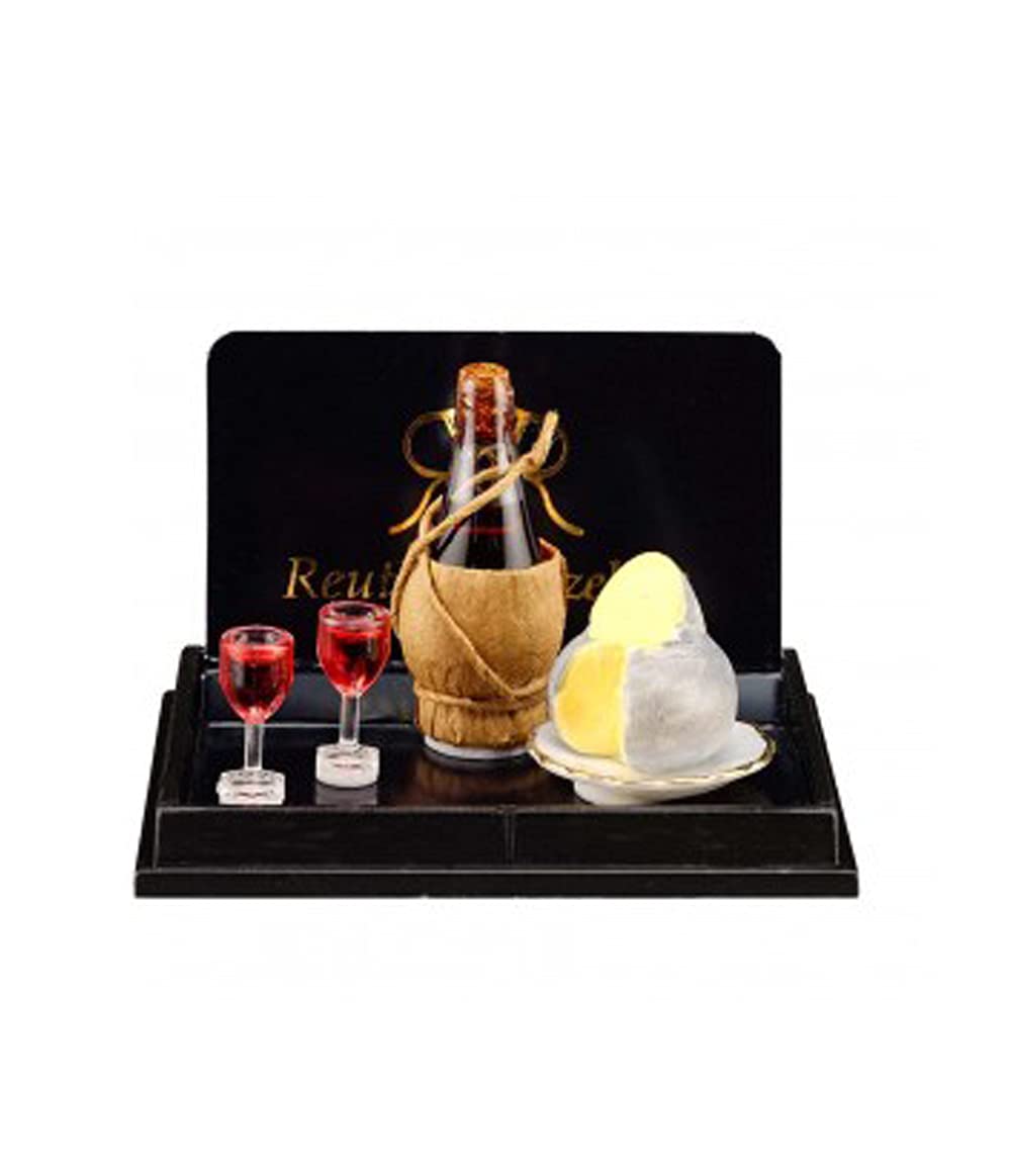 Melody Jane Dollhouse Chianti Wine and Cheese Reutter Dining Kitchen Pub Accessory 1:12
