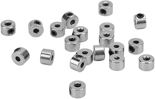 Miniatura 7 de Juego de tapones para tren de aterrizaje, 20 unidades, collar de rueda, acero inoxidable 0.083 in RC tren de aterrizaje para RC modelo avión avión