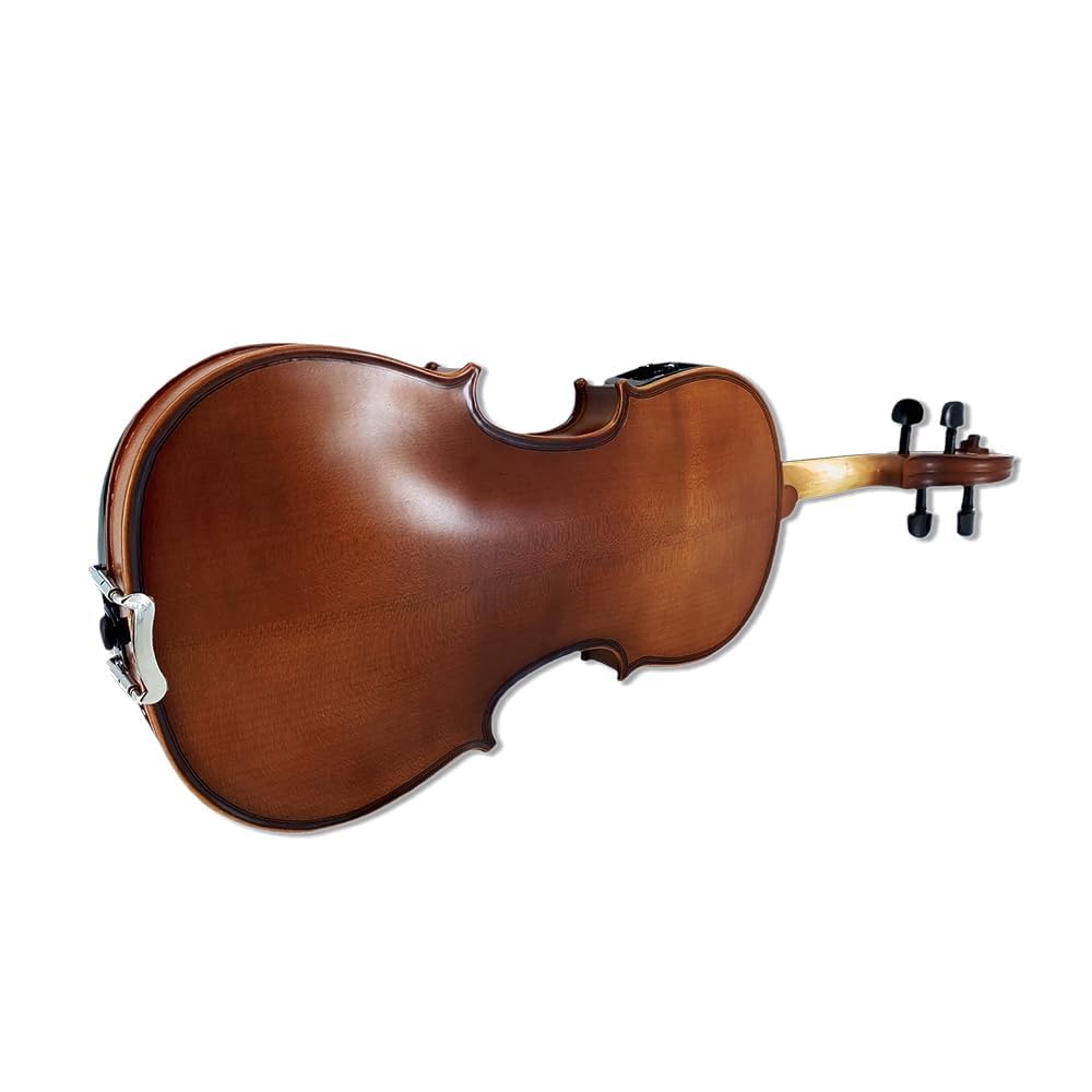 Violín eléctrico 4/4 de tamaño completo para zurdos para principiantes con funda de cuerdas adicionales y arco diseñado a la moda de arce y abeto