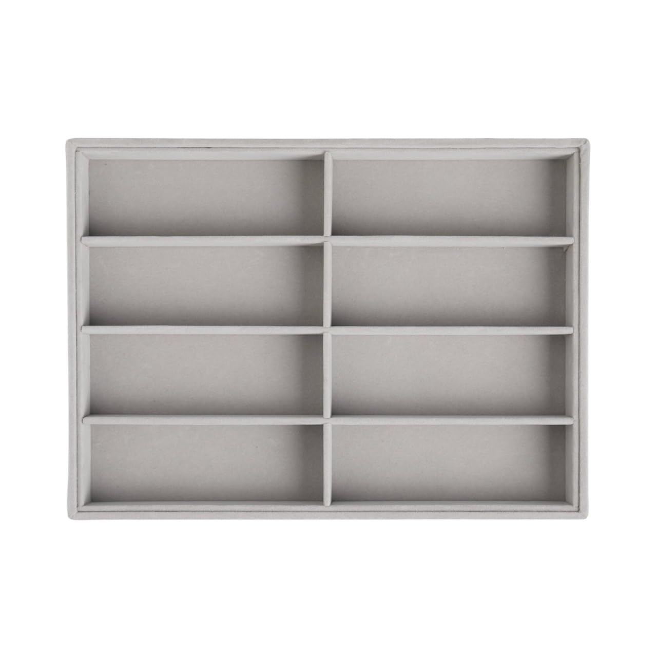 Organizer na Okulary Przeciwsłoneczne Organizer Na Okulary Z Aksamitu, 8 Przegródek, Tacka Przeciwsłoneczne, Pudełko idealny prezent(Grey,No lid)