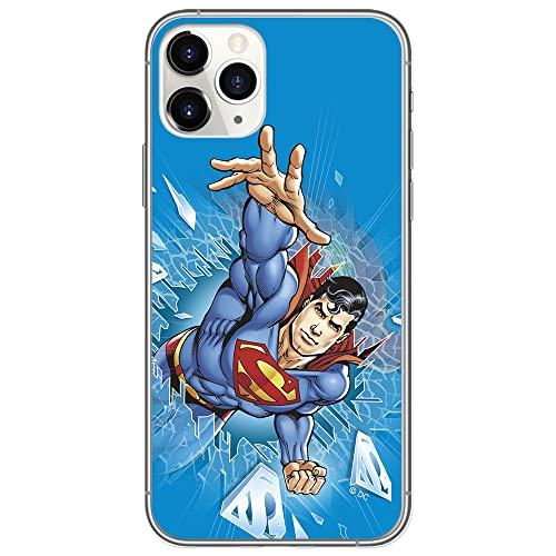 Funda para teléfono móvil de ERT GROUP para Apple iPhone 11 Pro MAX Original y con Licencia Oficial de DC con diseño Superman 005 Adaptada a la Forma del teléfono móvil, Funda Hecha de TPU
