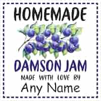 Strawberry Jam Canning Jar Label