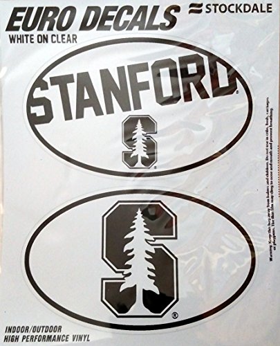 Stanford Cardinal 2-Pack EURO STYLE Oval Home Auto Decals Sticker University