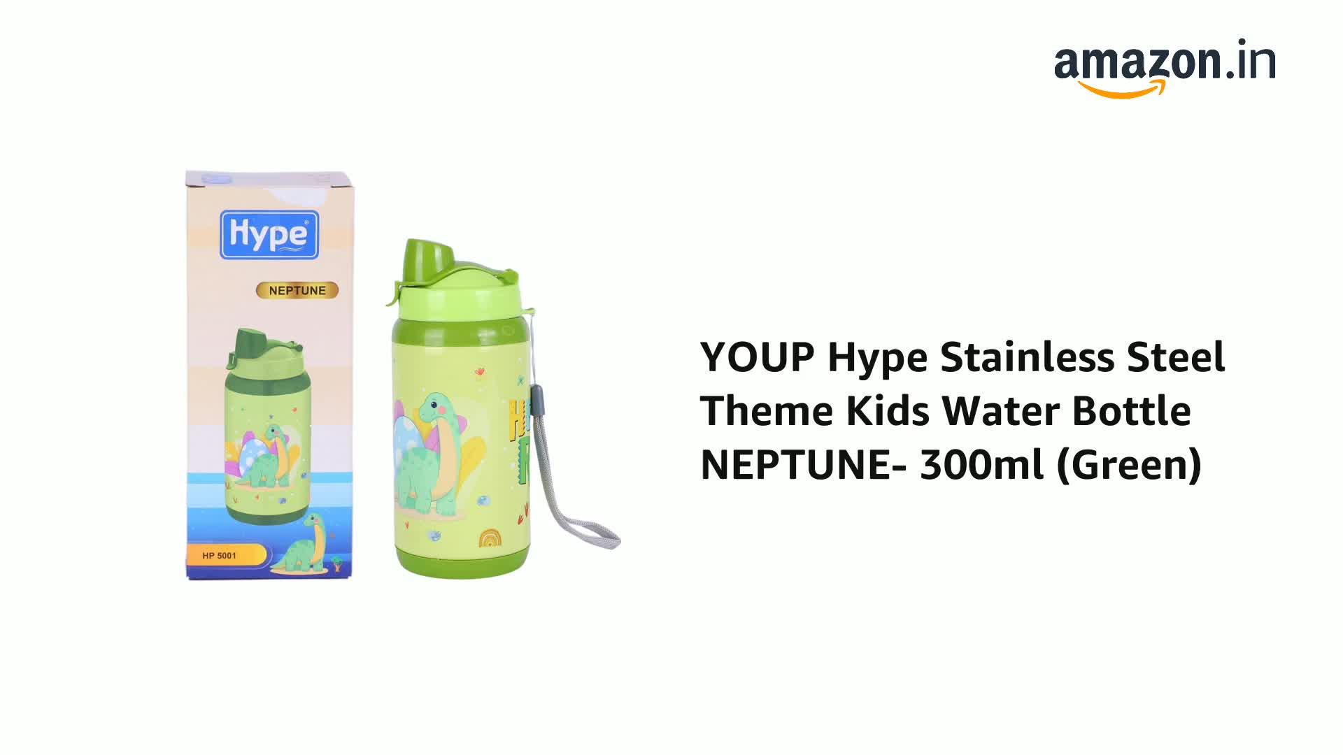 Watch YOUP Hype Stainless Steel Theme Kids Water Bottle NEPTUNE
