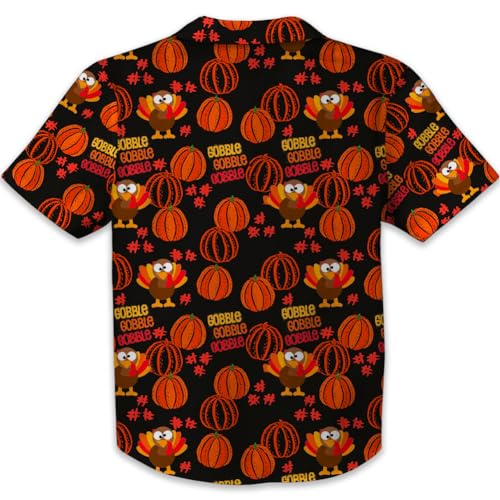 Image of Remimi Unisex Kids Halloween Shirt Boys Pumpkin Ghost Shirts Hawaii Button Up Tops 5-14 Years