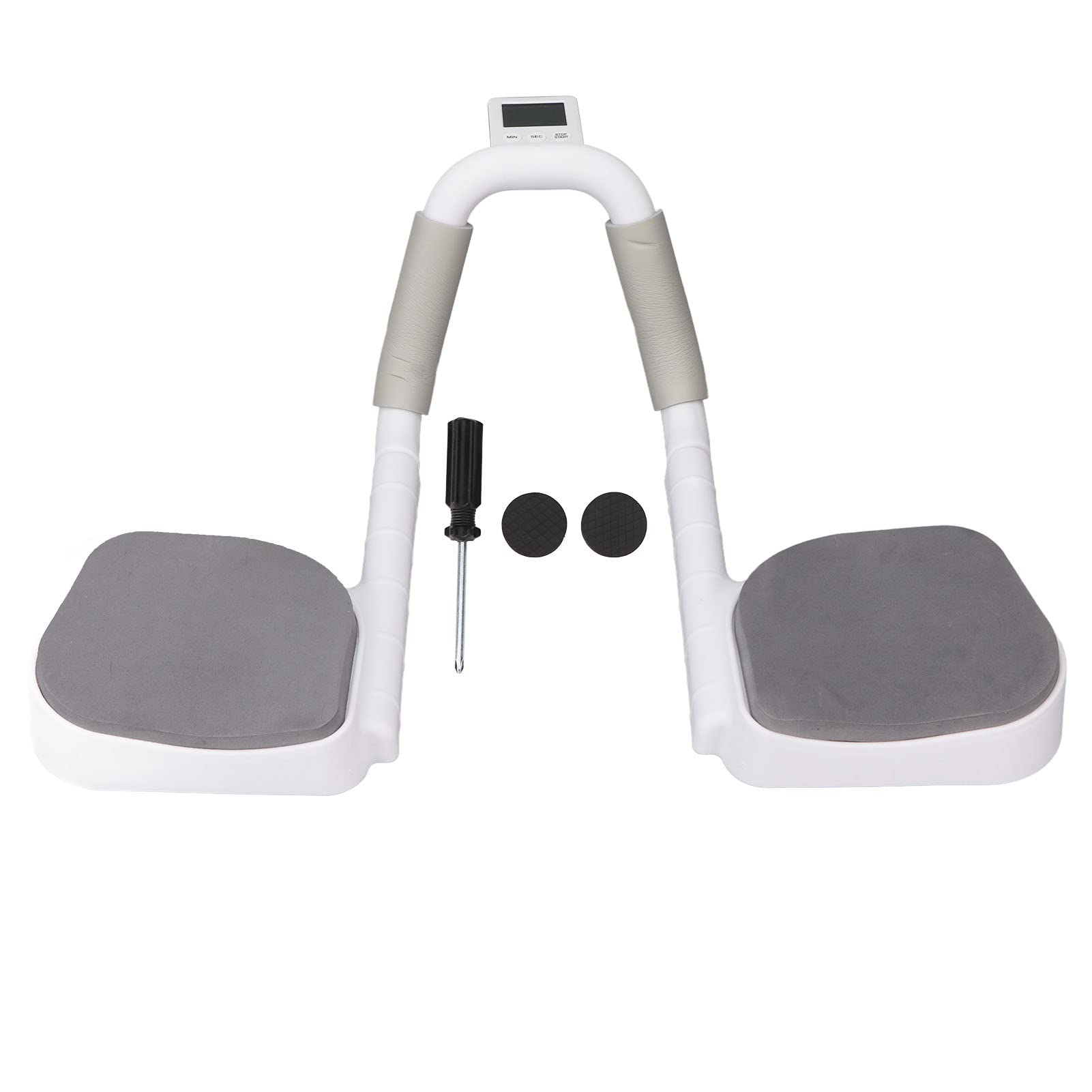 Sonew Équipement de Fitness de Soutien de Planche, Entraîneur Multifonctionnel de Planche de Base avec Affichage de la Synchronisation, Largeur D'angle Réglable pour éviter le (Blanc)