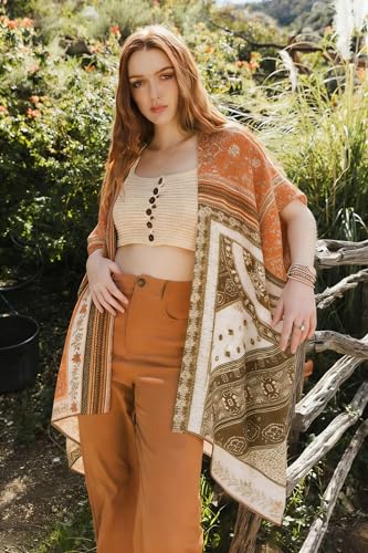 Image of Spicy Sandia Kimonos for Women Floral Beach Cover Up Loose Swimsuit Bathing Suit Coverup Cardigan for Summer Swimwear