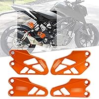 DUKE 125 390 4pcs Vorne Hinten Pedalschutz Fußraste Fersenschutz für Duke 125 390 Duke 250 2017 2018 2019 2020 2021 2022 2023-Orange