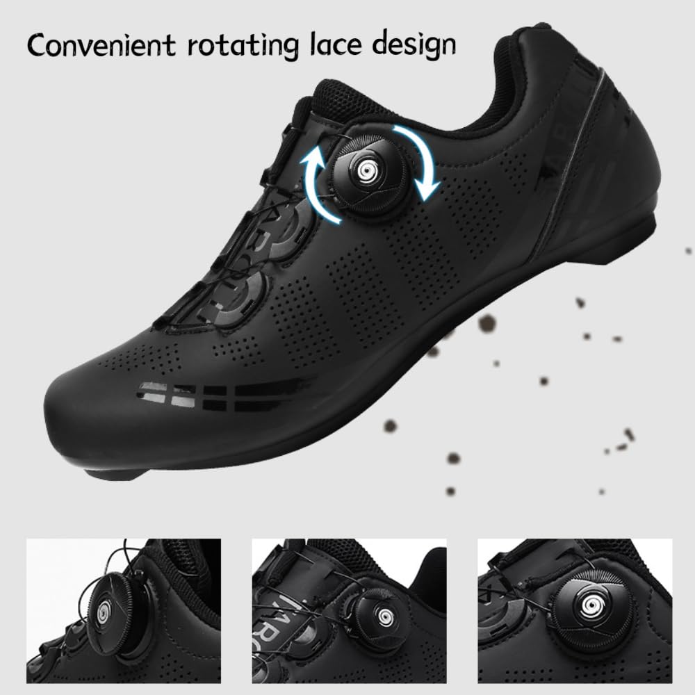 Zapatillas De Ciclismo para Hombre Y Mujer Zapatillas De Bicicleta Transpirables De Carretera Unisex Zapatillas Antideslizantes para Ciclismo En Interiores Y Outdoor