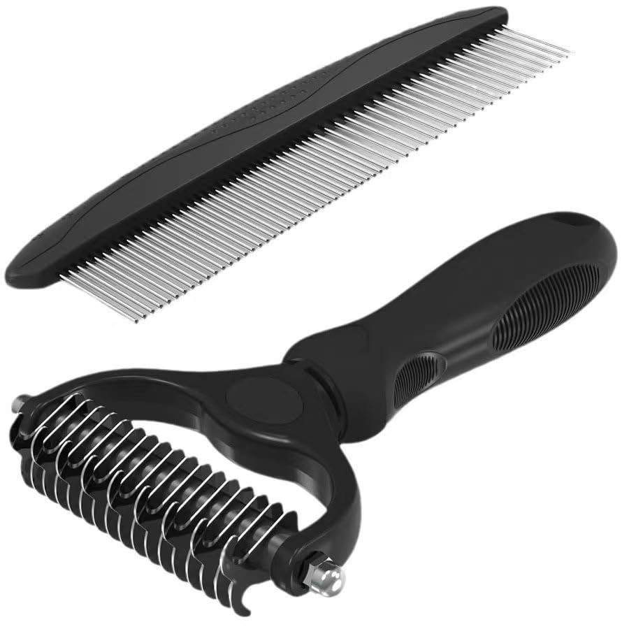 Dog Brush for Shedding, Deshedding Dog Brush for Dogs and Cats 2‑Piece