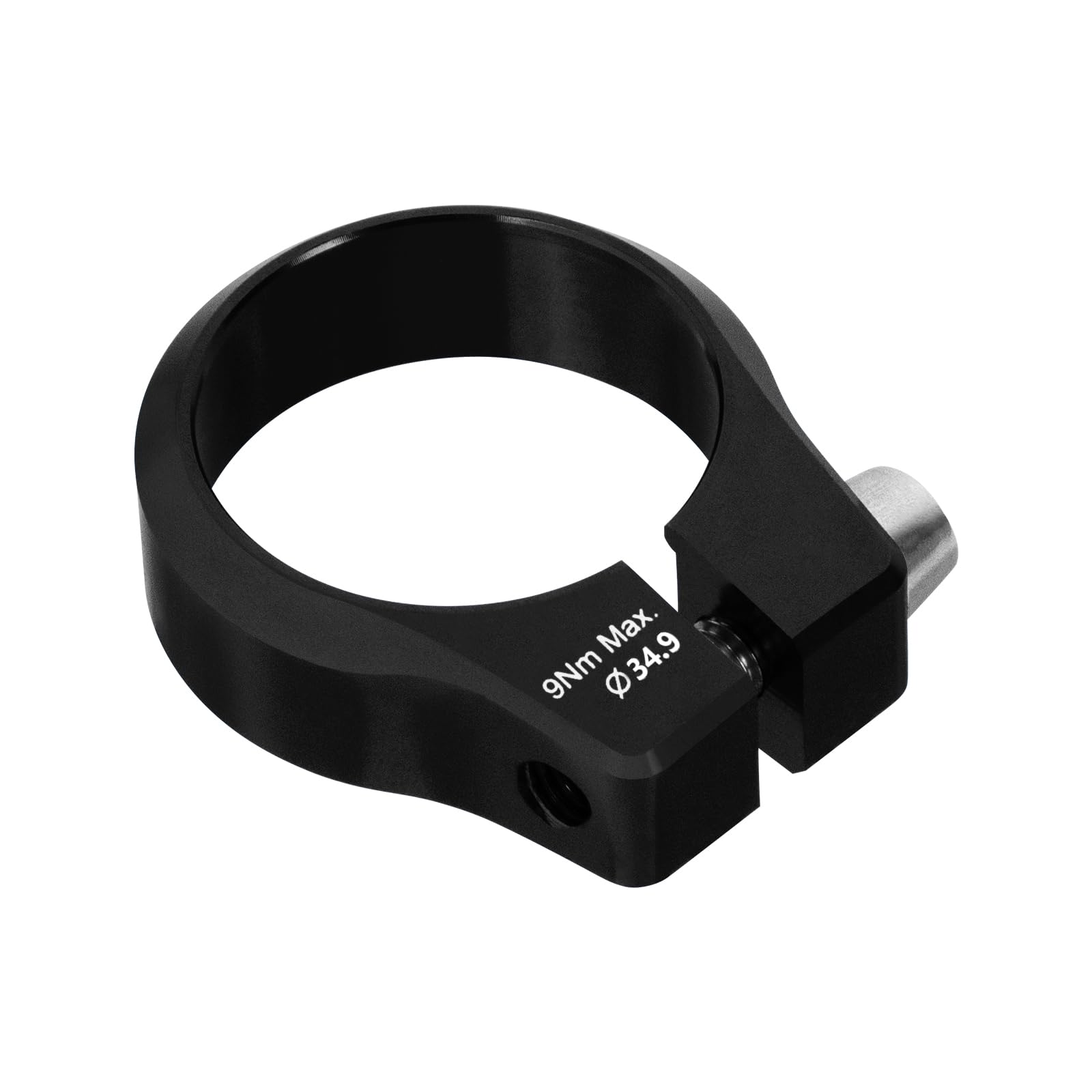 FIFTY-FIFTY Collier de Selle Vélo, Collier de Tige de Selle Alliage d'Aluminium 28.6/29.8/31.8/34.9/36.4/38.6mm pour VTT Vélo Route (34.9mm, Noir)