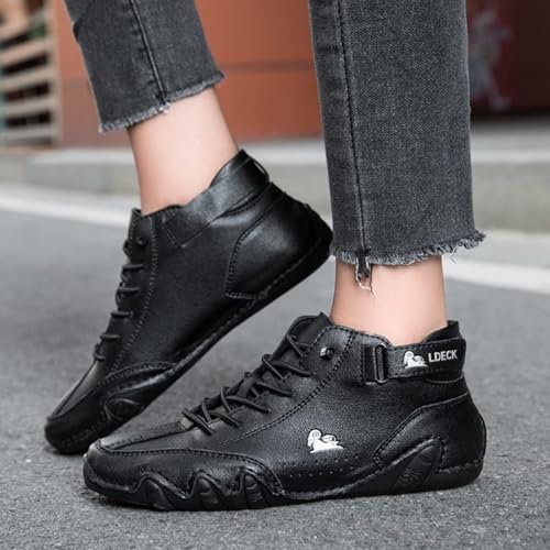 Nevova Driving Shoes for Men Women Barefoot Shoes Boots, Suede Leather Ankle Chukka Boots Womens Mens Orthopedic Slip On Shoes Lace Up Flats, Handmade Walking Sneakers Non-Slip Hiking Boot3