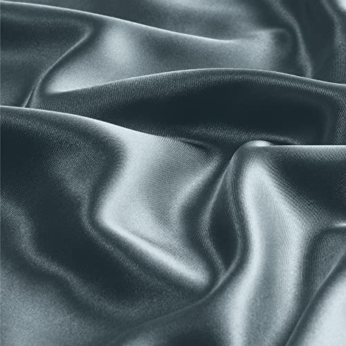 Satin Pillowcase for Hair and Skin, Set of 2 - Space Grey (Women Men)