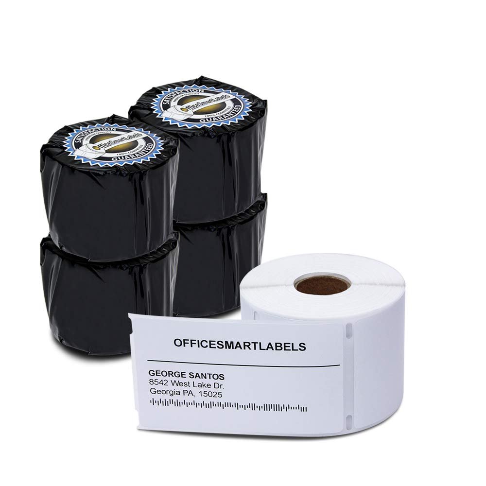 OfficeSmartLabels 2-5/16 x 4 inch Shipping Labels, Compatible with 30256 Labels (4 Rolls / 300 per Roll)