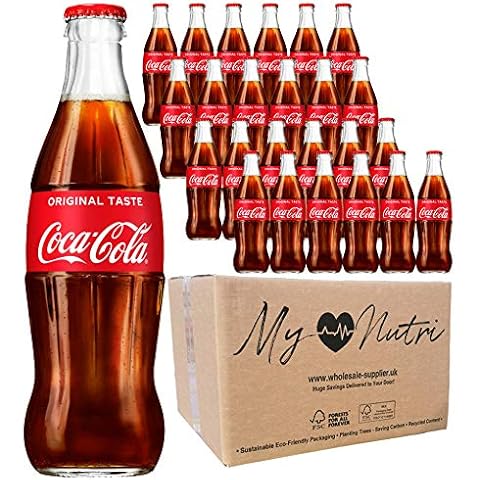 Coca Cola Classic in Glass Bottles 330ml x 24 - Delivered in MyNutri® Eco-Friendly Box Cover