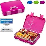 [page_title]-schmatzfatz junior Kinder Lunchbox, Bento Box mit variablen Fächern (Lila)