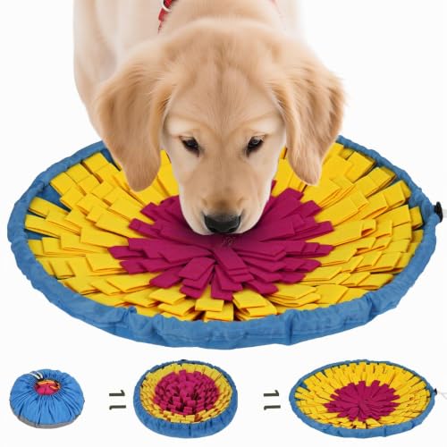 AYESY Schnüffelteppich Hund, Futterschnüffel-Futtermatte, Welpen-Trainingsmatte für langsames Füttern, Hunde-Schnüffelmatte für Alle Hunderassen, fördert die Natürliche Nahrungssuche und Stressabbau