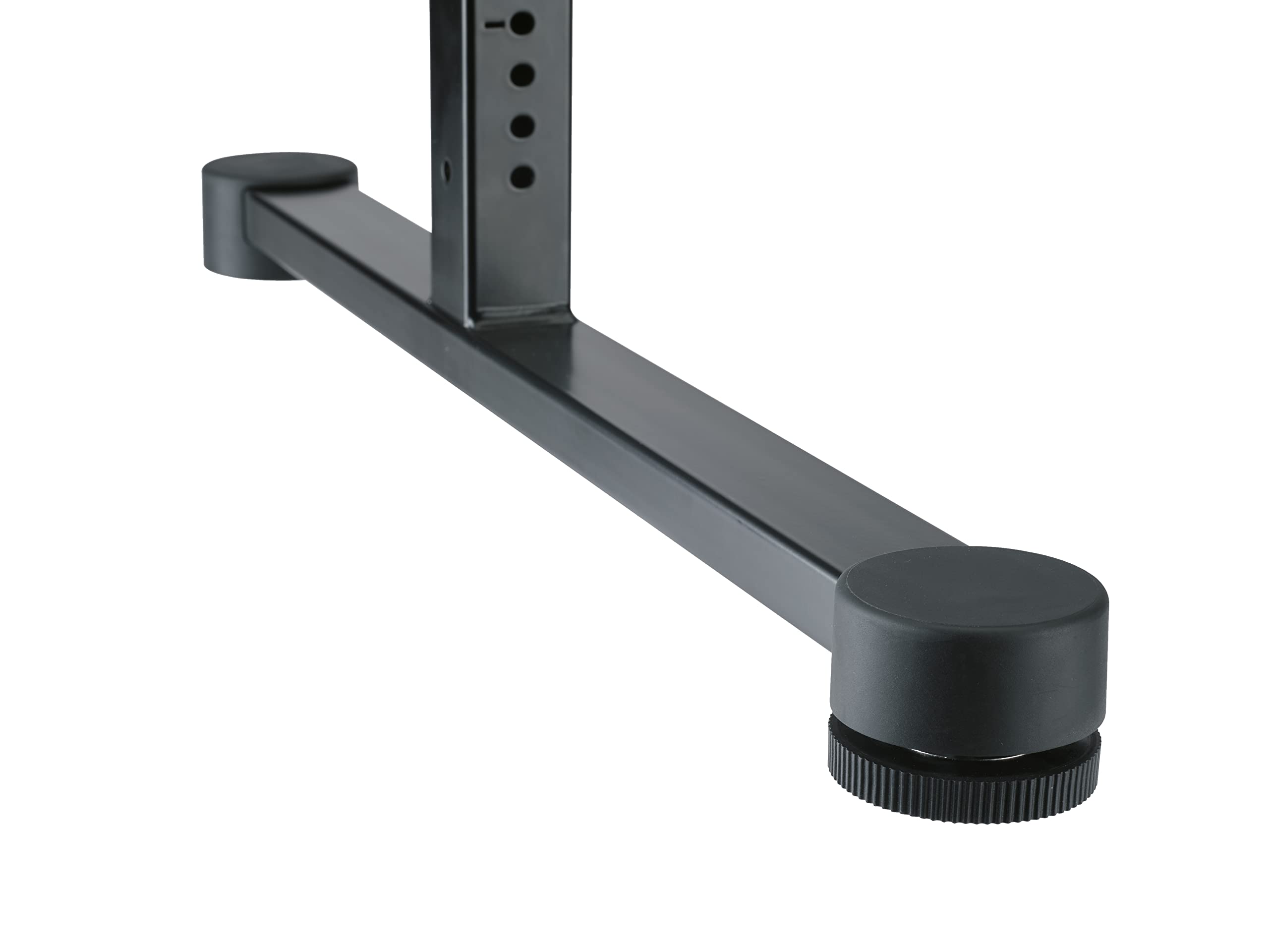 K&M 12170 DJ Tisch Schwarz - Klappbarer Eventtisch - Plattengröße 117 x 60 cm - schrittweise höheverstellbares Pult
