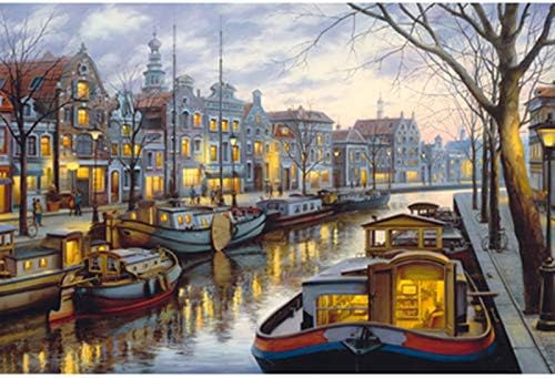 Miniatura 1 de Amsterdam Canal Art Puzzle 5001000150020003000400050006000 piezas, Rompecabezas de madera Decoración del hogar, Juguetes educativos para adultos y