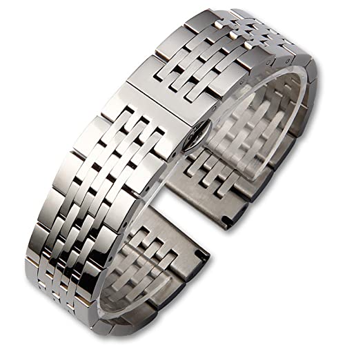 Correa de metal unisex 12 24 mm, malla metálica rápida, acero inoxidable, repuesto M1