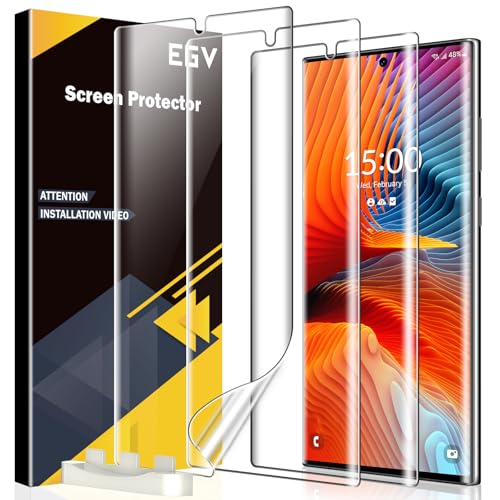 EGV 3 Pack for Samsung Galaxy S22 Ultra Screen Protector, Touch Sensitive, Anti-Scratch 3D Curved...