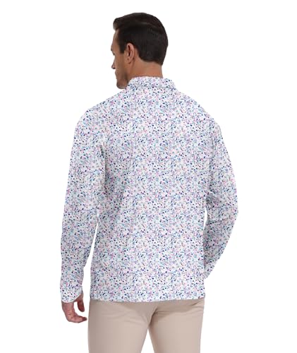 SWISSWELL Men's Printed UPF 50+ Golf Shirt