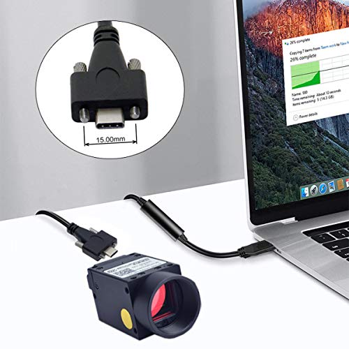 CY Cable USB-C USB 3.1 Type-C Dual Screws Locking to Standard USB3.0 Data Cable Mount Type for Camera Recorder - Image 2