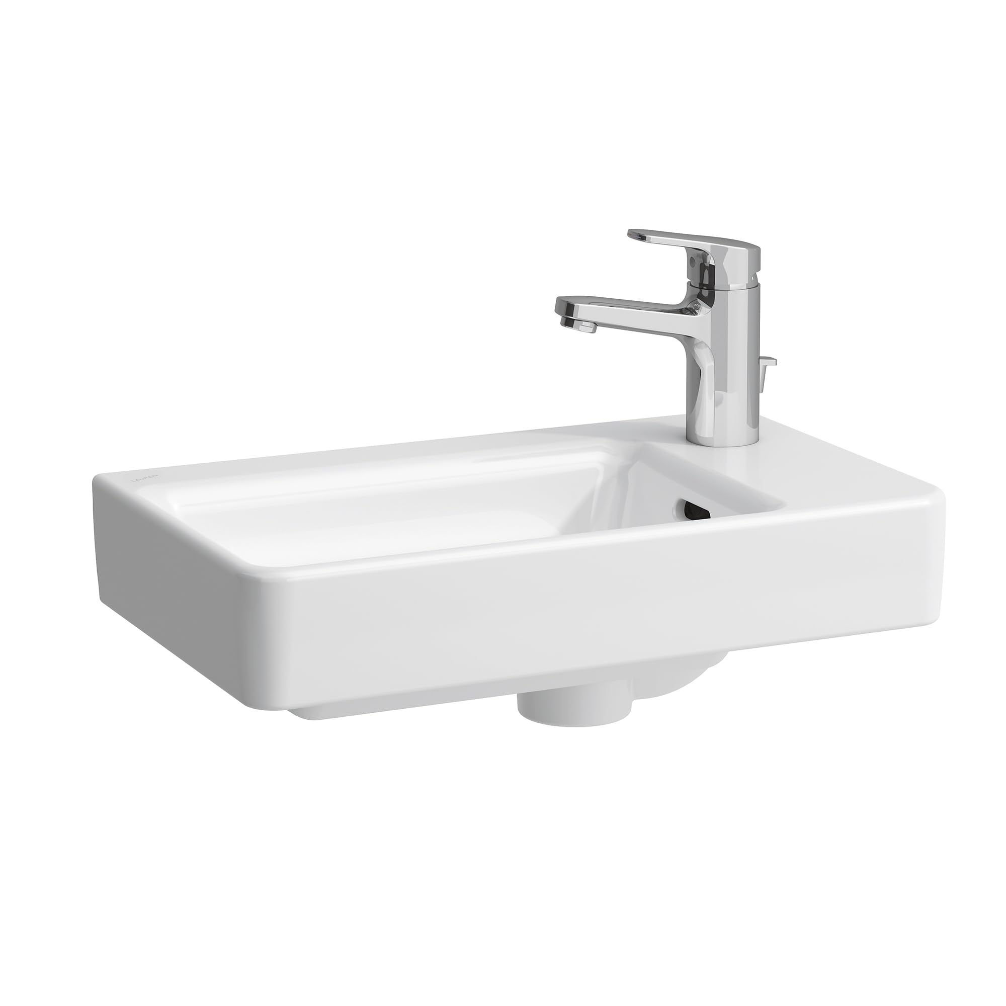 LAUFEN PRO S Handwaschbecken, Becken links, 1 Hahnloch, mit Überlauf, 480x280mm, H8159540001041, Farbe: Weiß