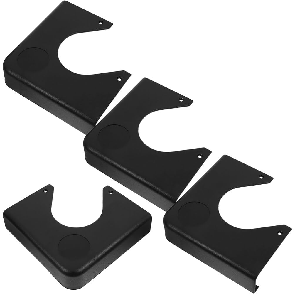 Toddmomy Pool Table Parts Replacement - 4 Pcs Metal Corner Bumpers for Billiard Table Stability and Decoration 7.17 X 7.17 X 1.57 Inch Resin Hard