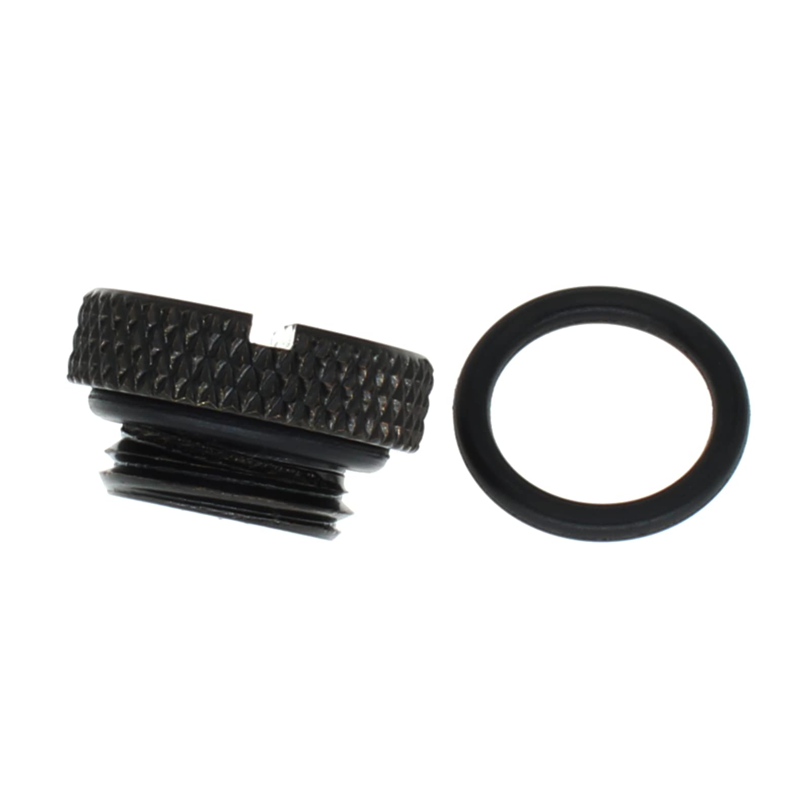 Enchufe G1/4 3 piezas G1/4 enchufe de parada de agua con junta tórica para sistemas de refrigeración por agua de PC [, negro] 3